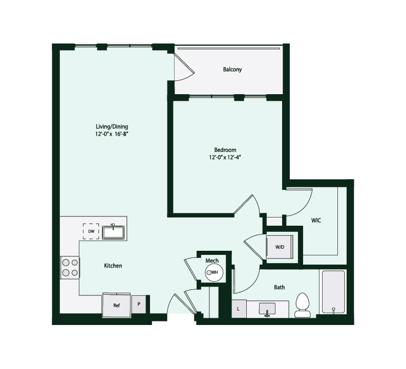 Floor plan layout diagram for A2-2